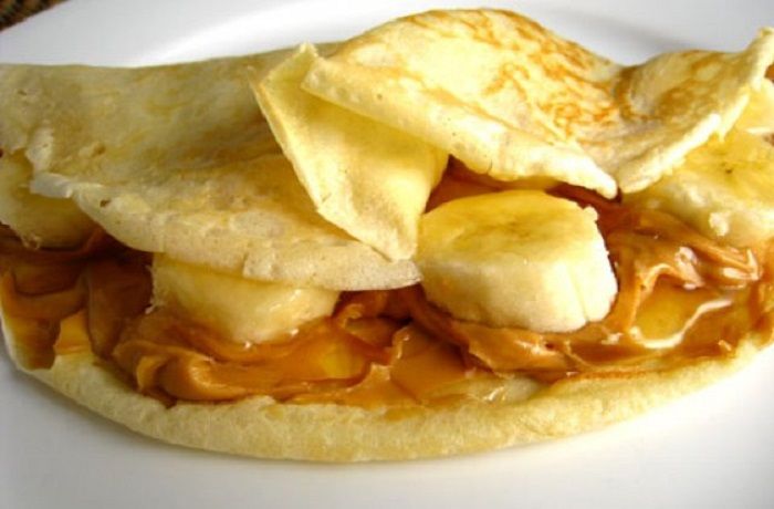Panqueques de banana y dulce de leche Receta de panqueques de banana y dulce de leche
